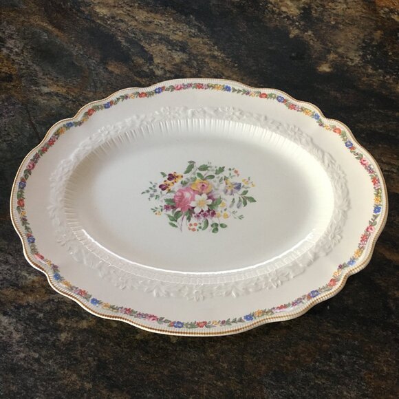 Vintage Old Staffordshire Johnson Bros England MARLOW Medium Serving Platter - Picture 2 of 14